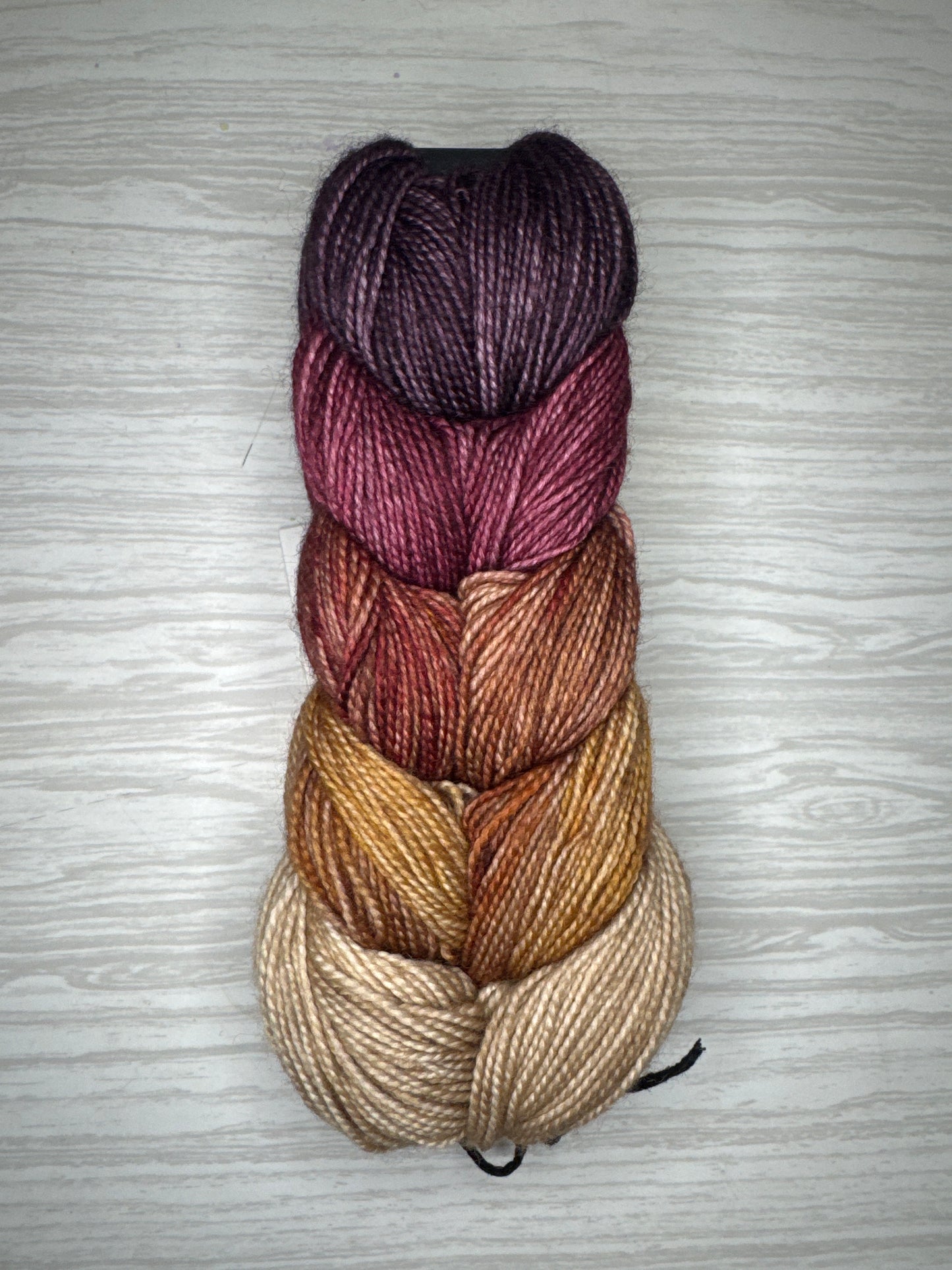 Autumn Bark - 5 x Mini Skein Braid Sock Set - Yarnfloozy