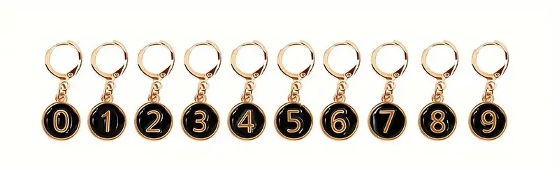 Stitch Row Markers - 0 to 9 - Black