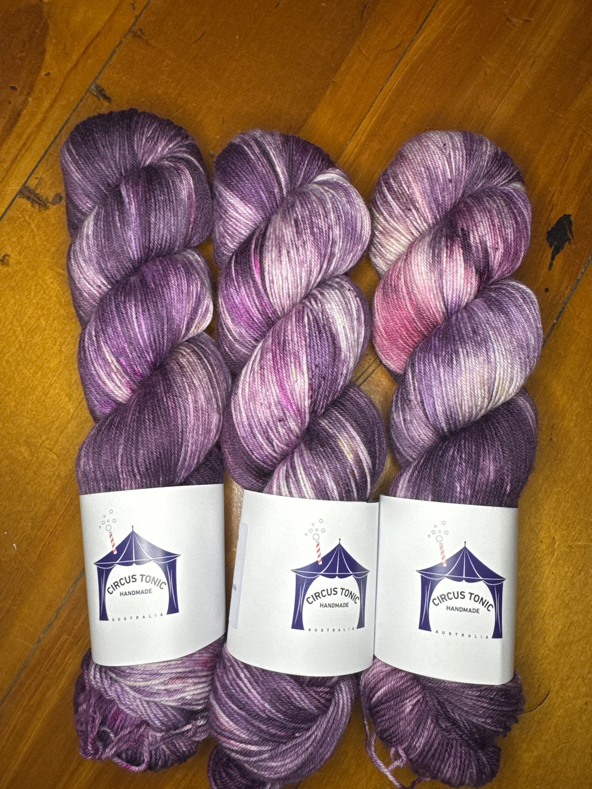 Jubilee Sock - Circus Tonic Handmade Yarn - Highland Violets