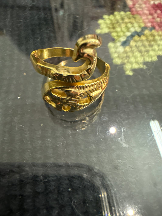 Ring - Yarn Guide - Gold Bird
