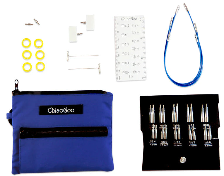 Chiaogoo - Twist Blue Mini Short Set 2" and 3" Tips - 3.5mm to 5.0mm