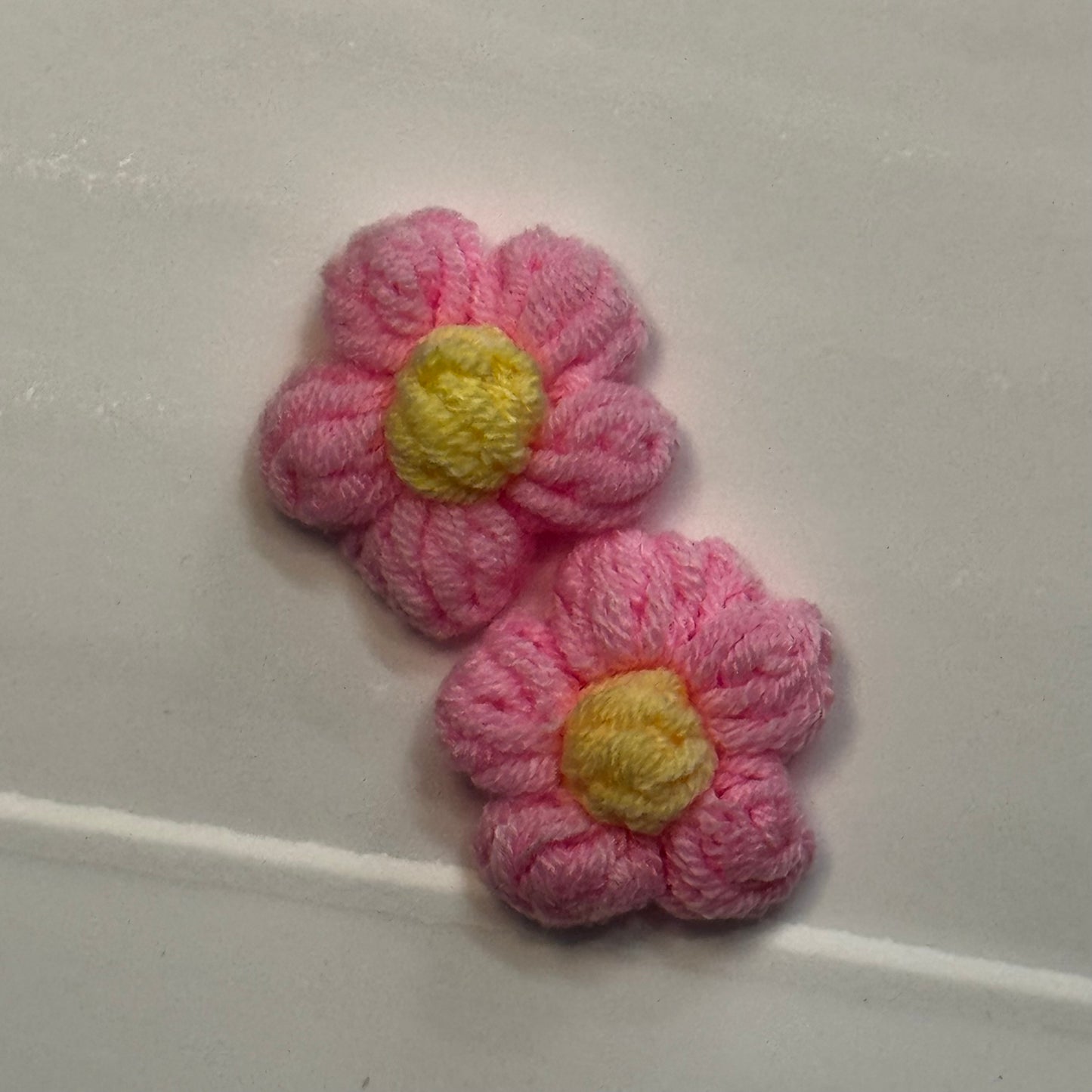 Light Pink Crochet Flowers