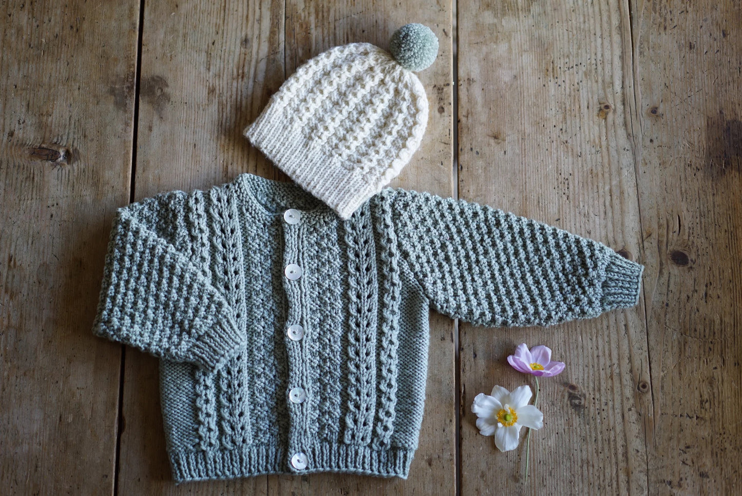 LisaFDesign - BC71 Addison Cardi and Beanie