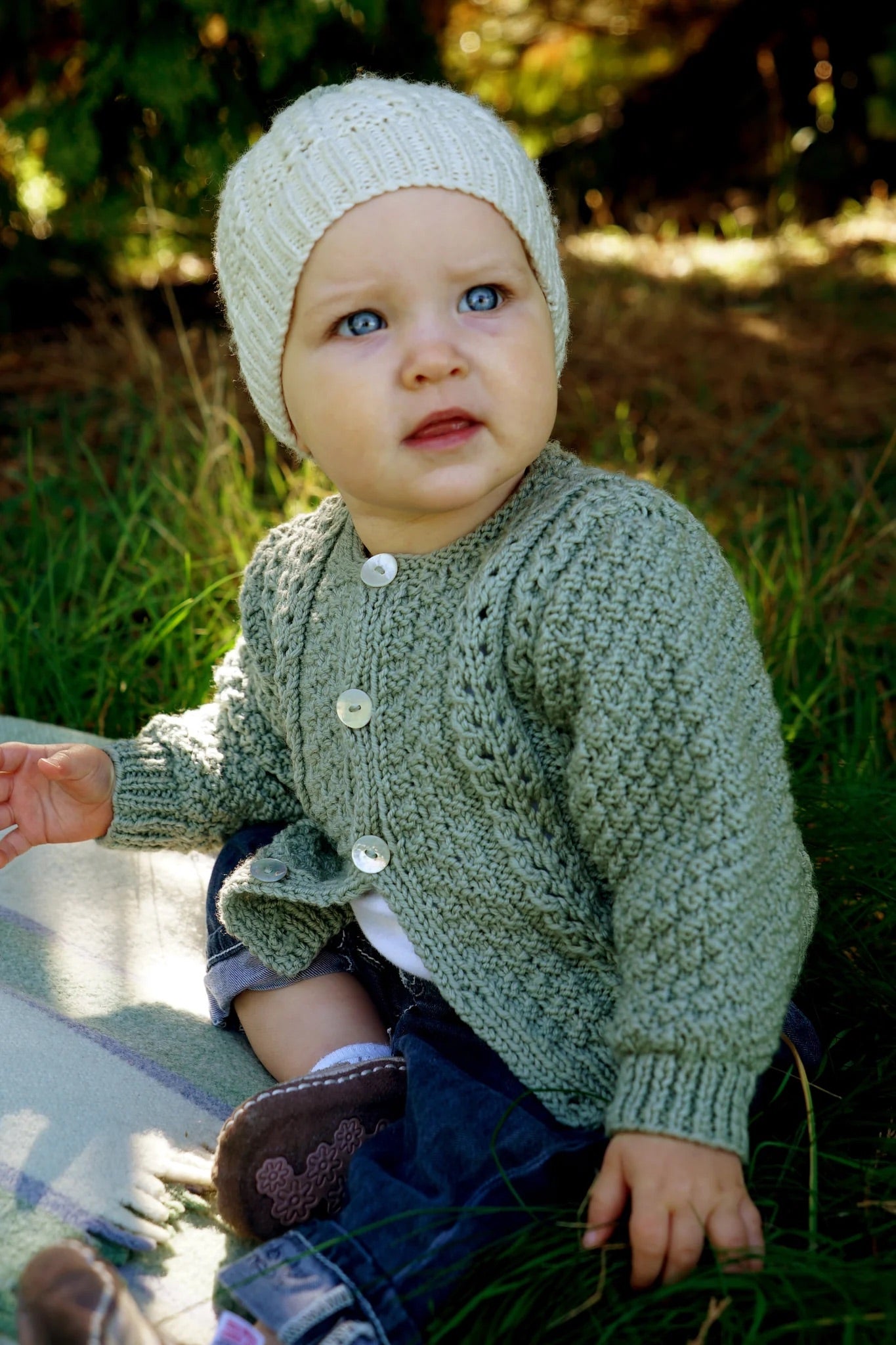 LisaFDesign - BC71 Addison Cardi and Beanie