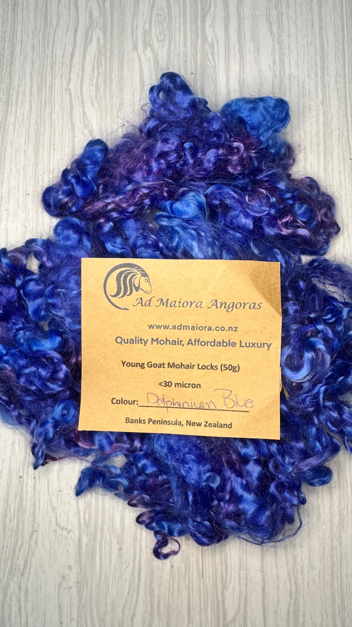 Ad Maiora - Mohair Locks 50gm - Delphinium Blue