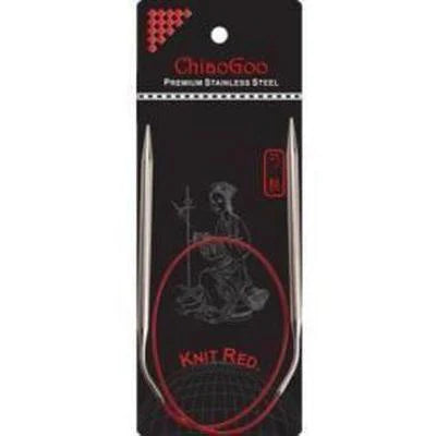 Chiaogoo - Knit Red Fixed Circular Needle with 100 cm cable - 2.25mm