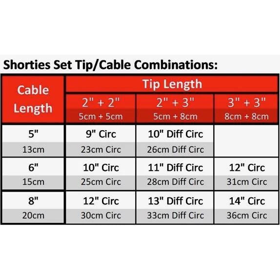 Chiaogoo - Twist Red Mini Short Set 2" and 3" Tips - 2mm to 3.25mm