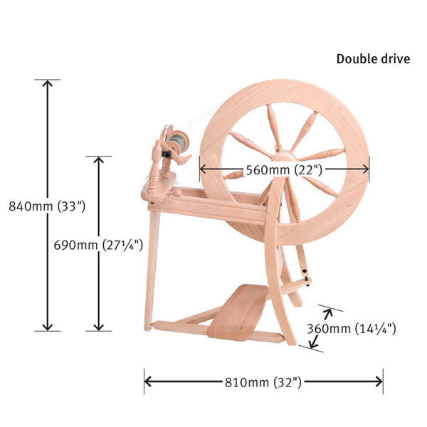 Ashford - Spinning Wheel - Traditional - Double Drive - Natural