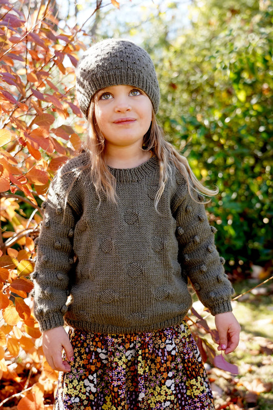 Olive Sweater and Hat - LisaFDesign - LF39