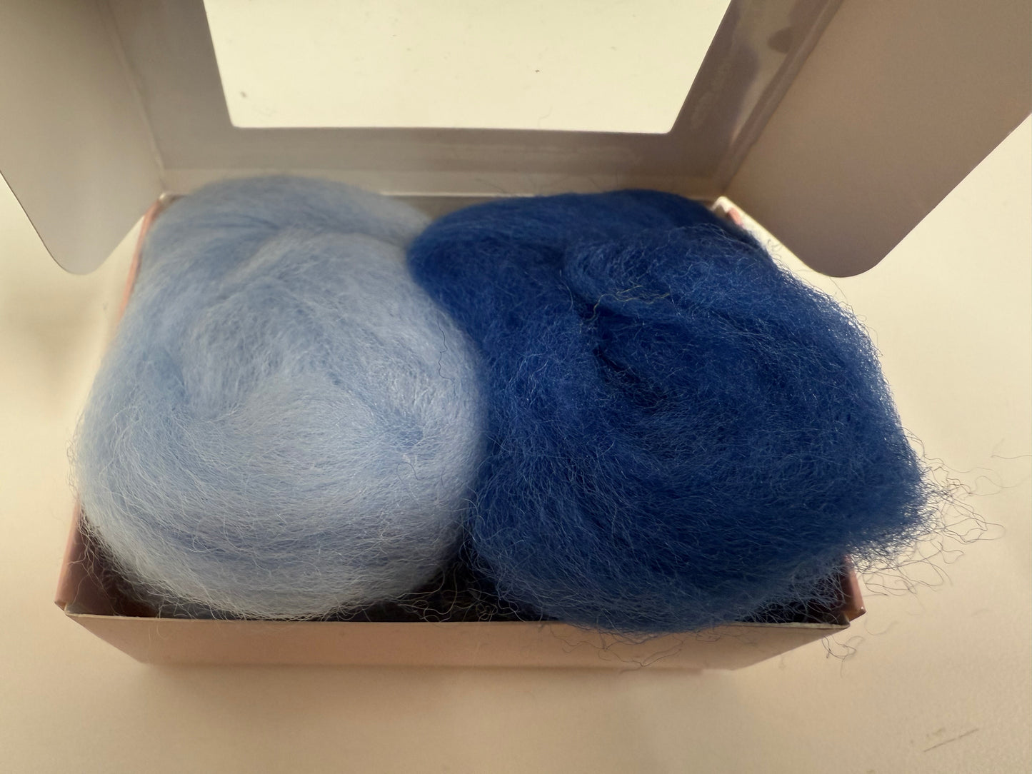 Needle Felting Corriedale Box Small - Blues #1