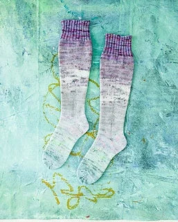 Fluorite Socks Kit - Impressionist Sky - Dark Omen Yarn