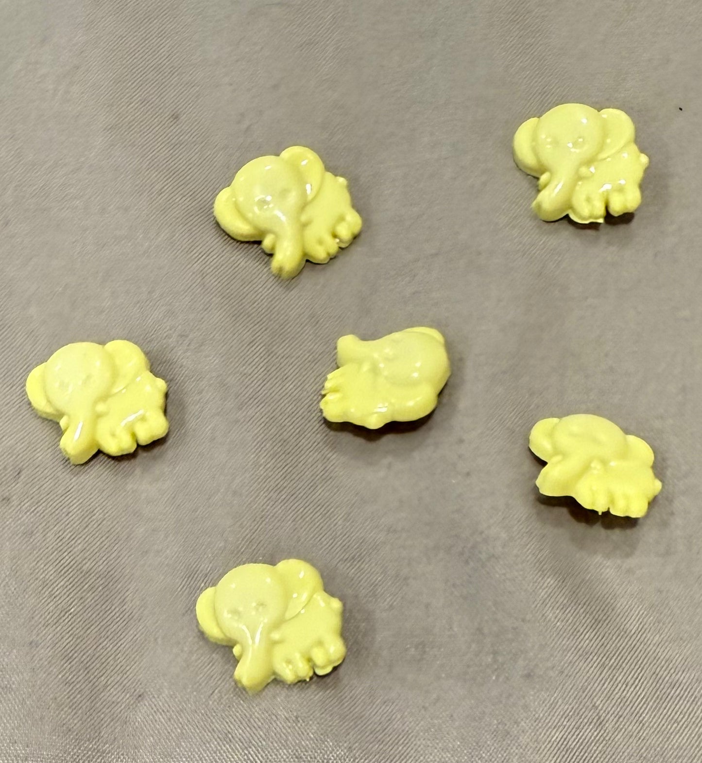 Buttons - Baby Vintage Yellow Elephants #4