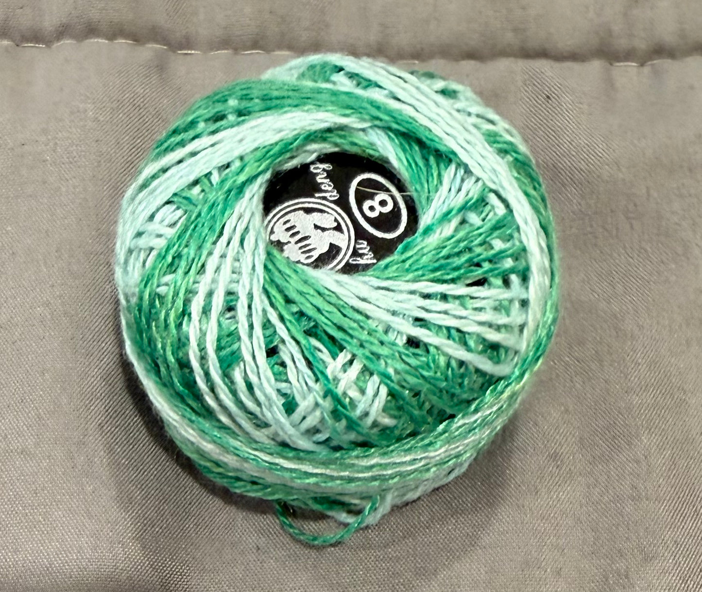 Cotton Thread - Spool x 1 - Green/White Multi