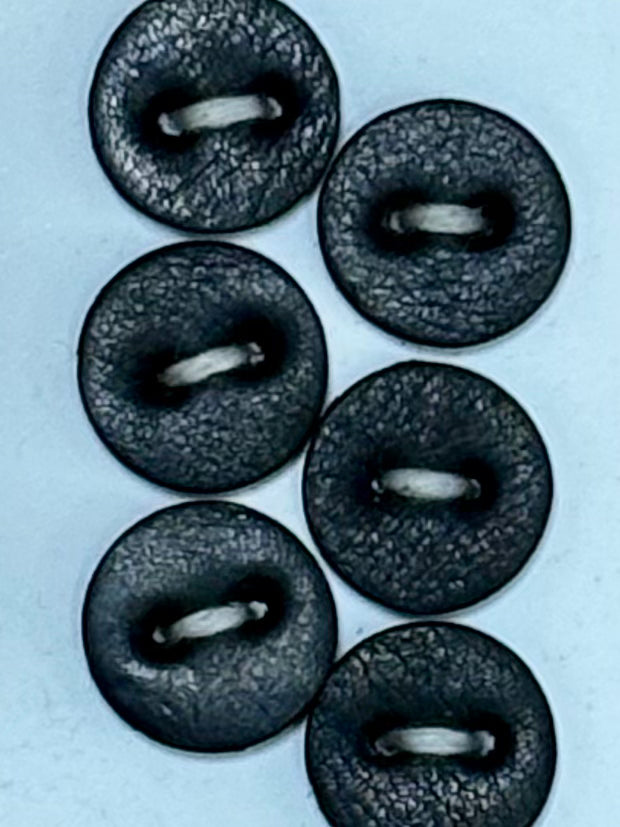 Bomod - Leather Buttons - 19mm set of 6 - Black Olive