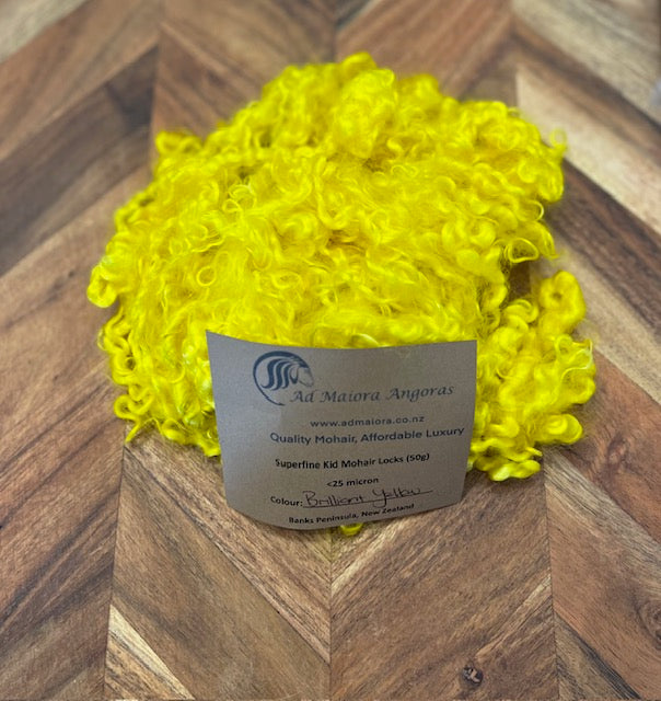 Ad Maiora - Mohair Locks 50gm - Brilliant Yellow