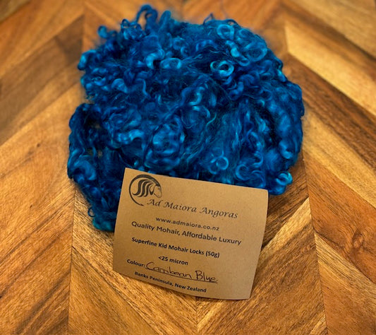 Ad Maiora - Mohair Locks 50gm - Caribbean Blue