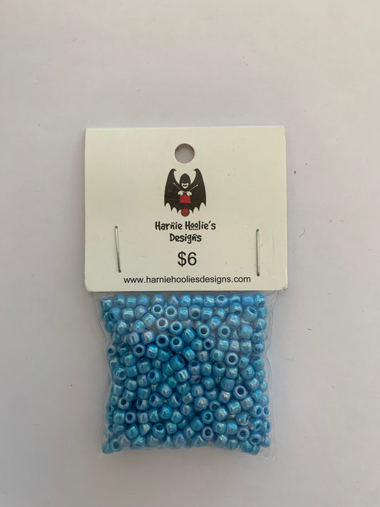 Knitting Beads - Size 6 - Opaque Rainbow Turquoise