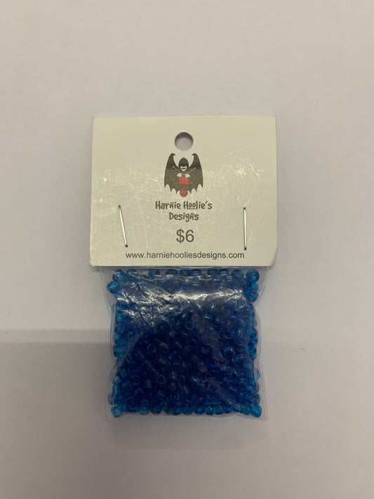 Knitting Beads - Size 6 - Transparent Turquoise