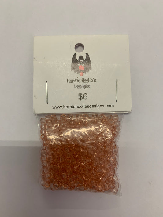 Knitting Beads - Size 6 - Transparent Light Peach