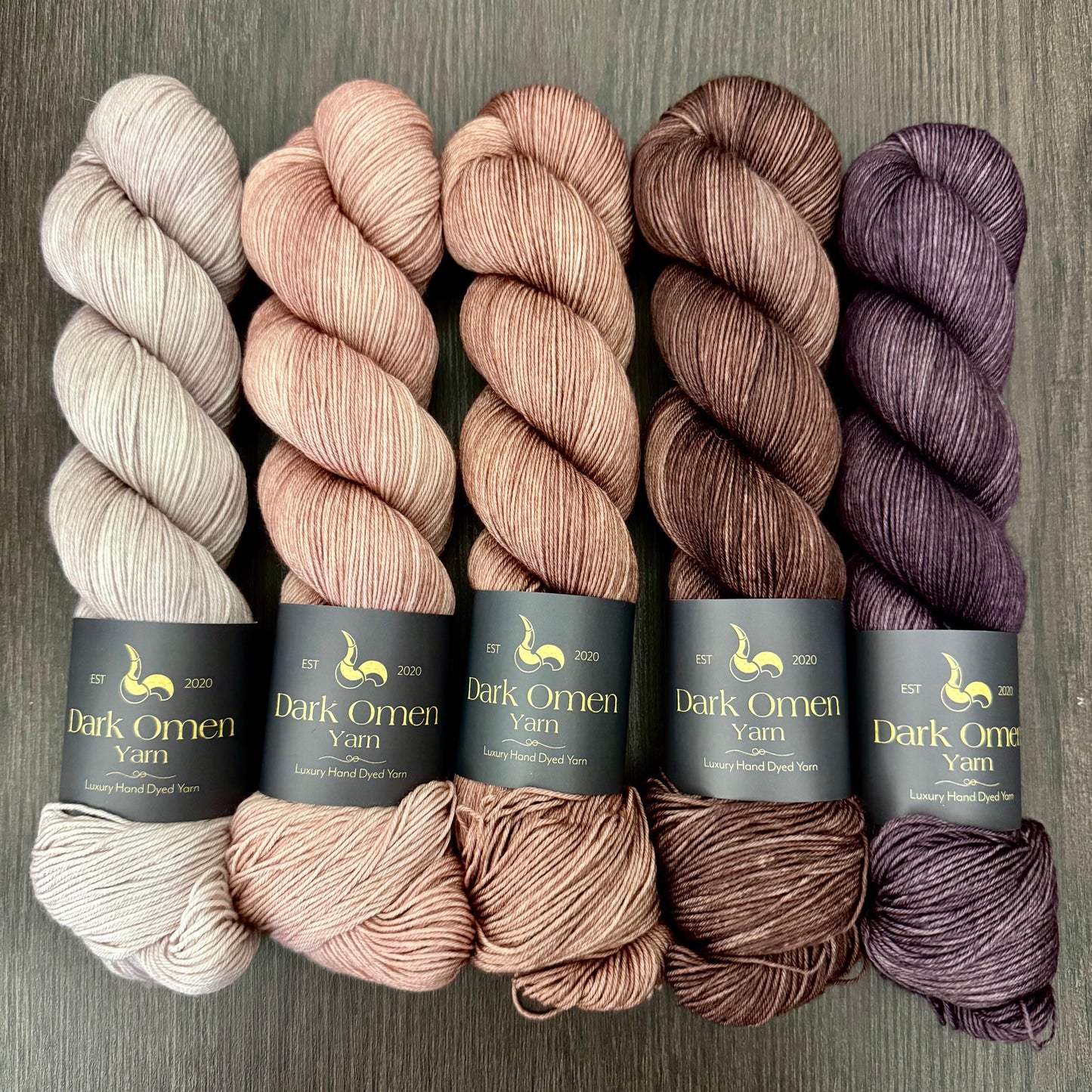 Romantic Pink 5 skein Fade Kit - Dark Omen Yarn