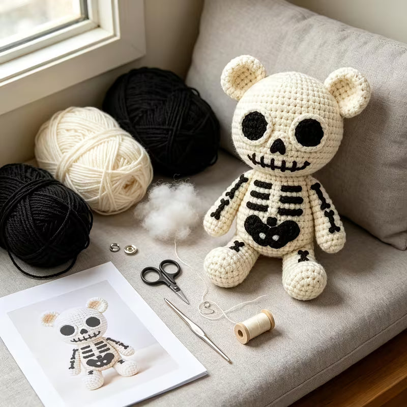 Amigurumi Crochet Kit - Skeleton Ted