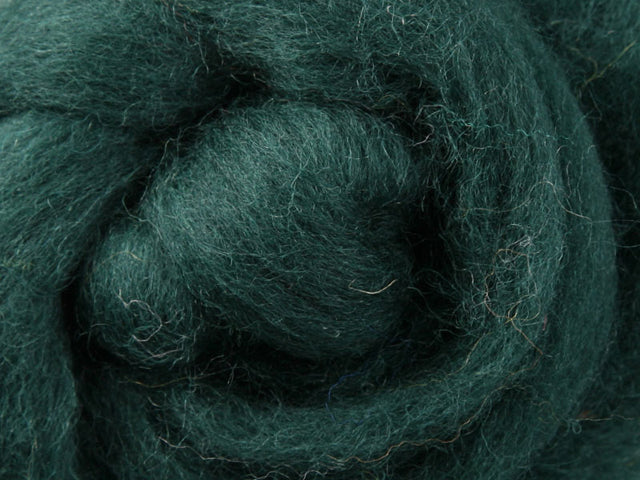 Corriedale Fibre 50g Sliver - Green Tea