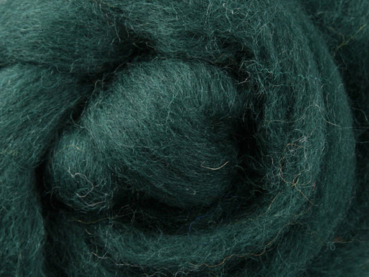 Corriedale Fibre 50g Sliver - Green Tea