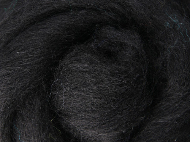 Corriedale Fibre 50g Sliver - Liquorice