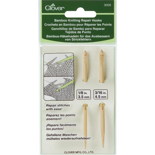 Clover - Knitting Repair Hooks - Bamboo