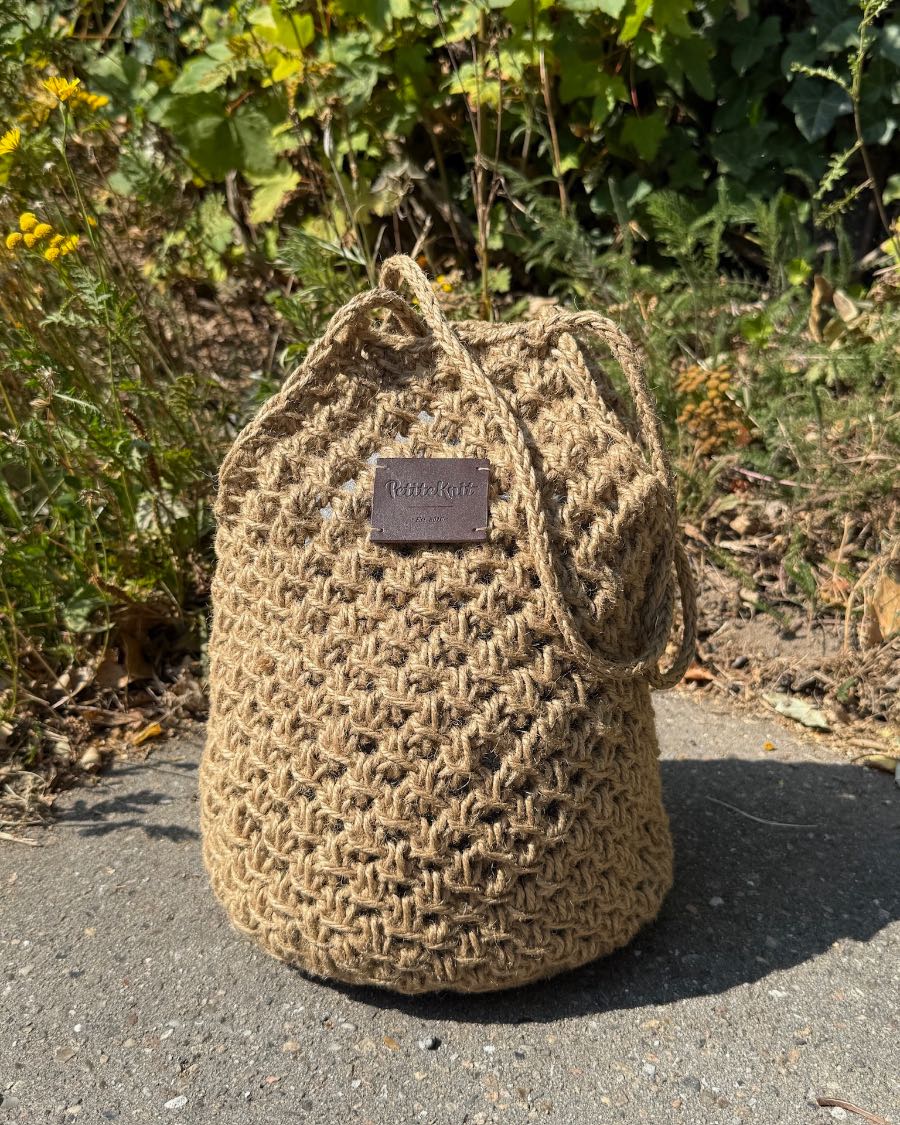 Leather Label - Dark Brown - PetiteKnit