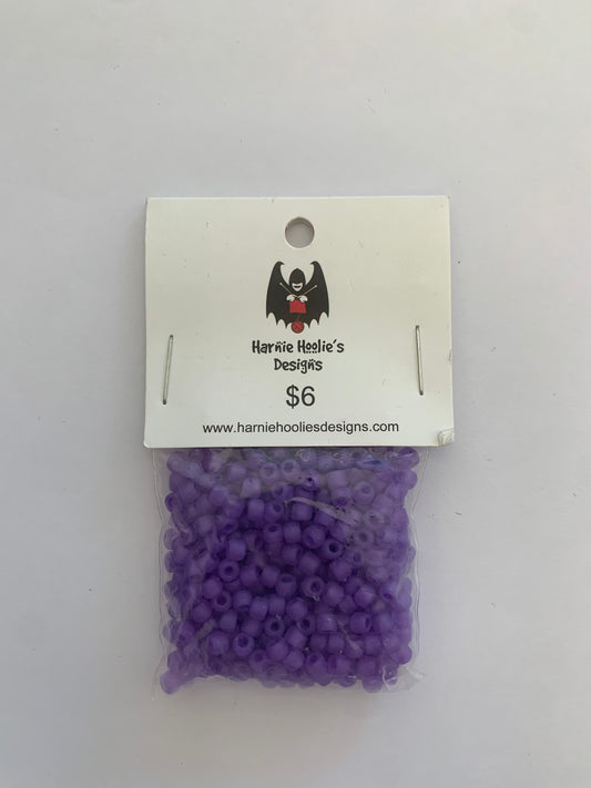 Knitting Beads - Size 6 - Matte Dark Lilac