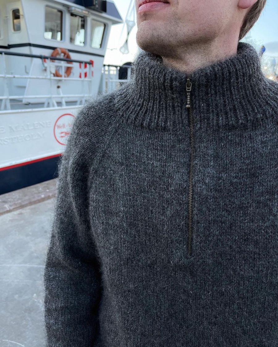 Zipper Sweater - Man - PetiteKnit - PRINTED PATTERN