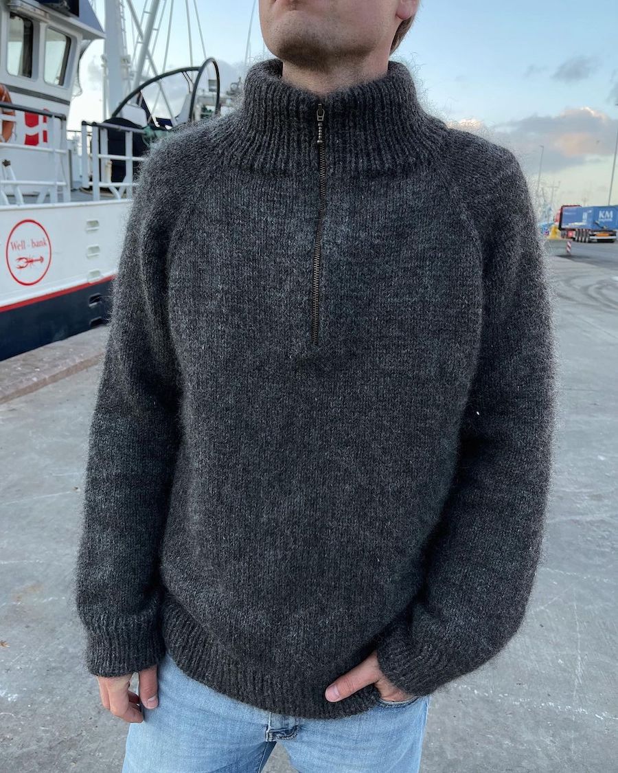 Zipper Sweater - Man - PetiteKnit - PRINTED PATTERN
