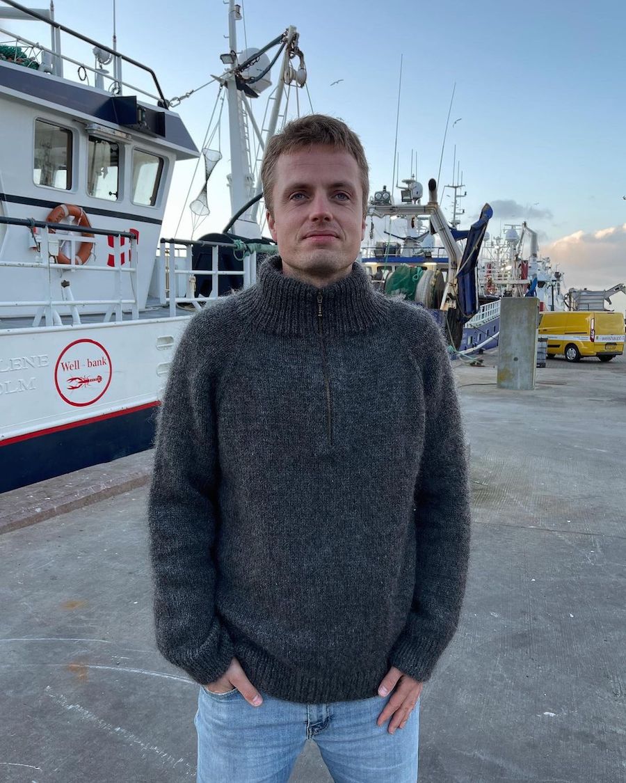 Zipper Sweater - Man - PetiteKnit - PRINTED PATTERN