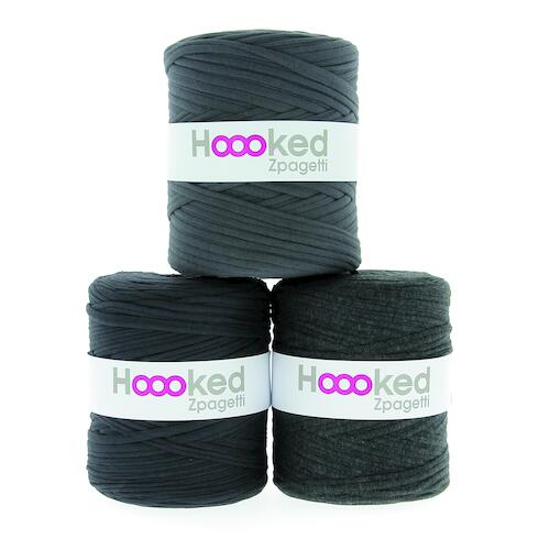 Zpagetti T-Shirt Yarn - Anthracite Shades - Hoooked