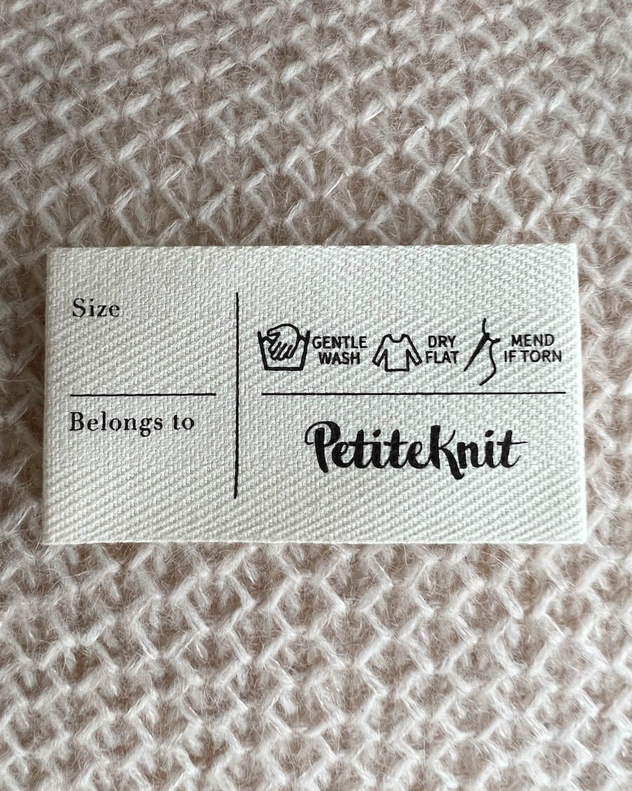 Garment Label - Laundry Care - PetiteKnit