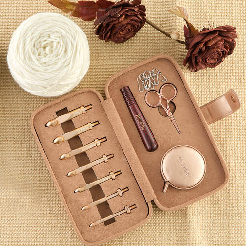 KnitPro - Oasis Rose Gold Interchangeable Crochet Hook Set - Chunky