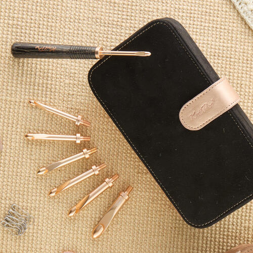 KnitPro - Oasis Rose Gold Interchangeable Crochet Hook Set - Starter