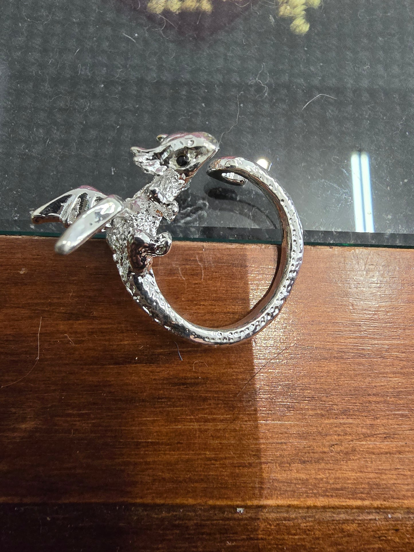 Ring - Yarn Guide - Silver Dragon