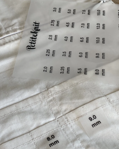 Knitting Needle Case Labels - Iron On - PetiteKnit