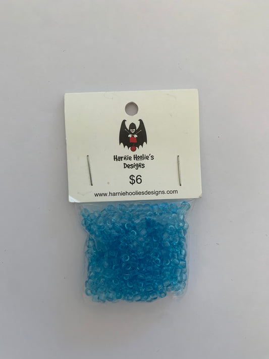 Knitting Beads - Size 6 - Transparent Aqua