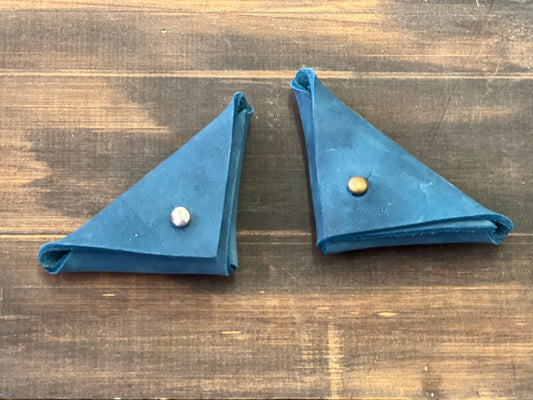 Bomod - Leather Mini Notion Pouch - Blue Nubuck