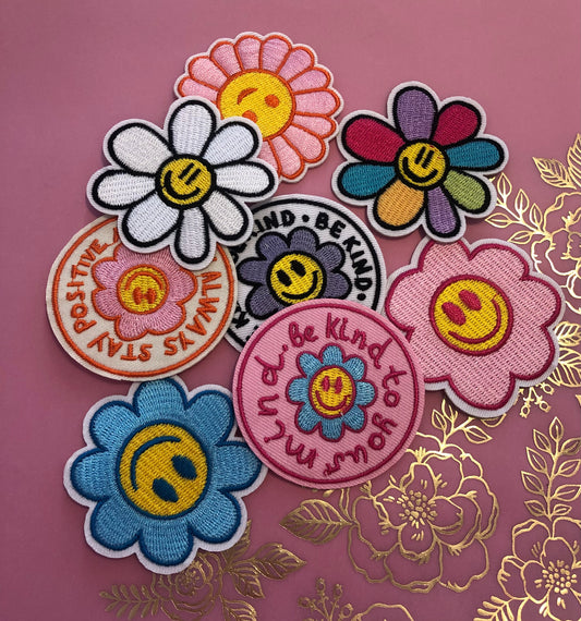 Patches - Flowers - Embroidered