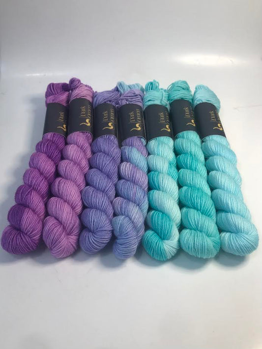 Fluorite Socks Kit - Impressionist Sky - Dark Omen Yarn