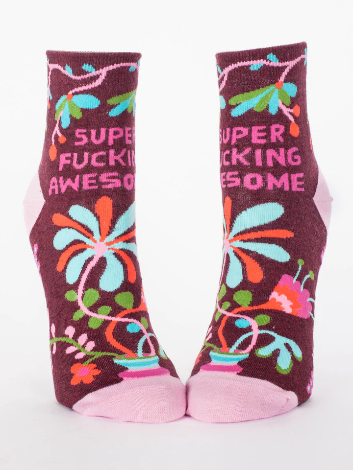 Blue Q - Ladies Ankle Socks - Super F%$#ing Awesome