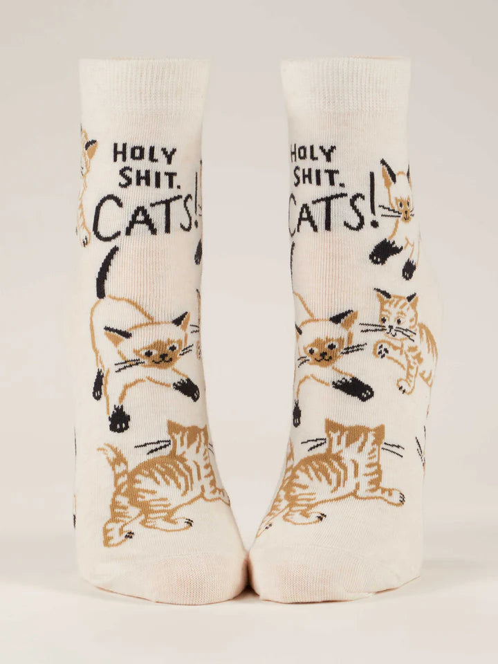 Blue Q - Ladies Ankle Socks - Holy Shit! Cats