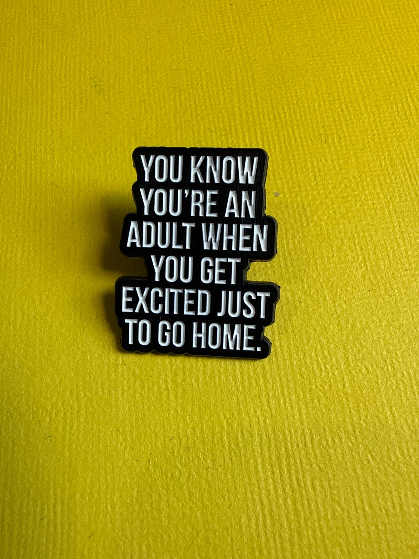 Enamel Pin - "You Know You’re an Adult"