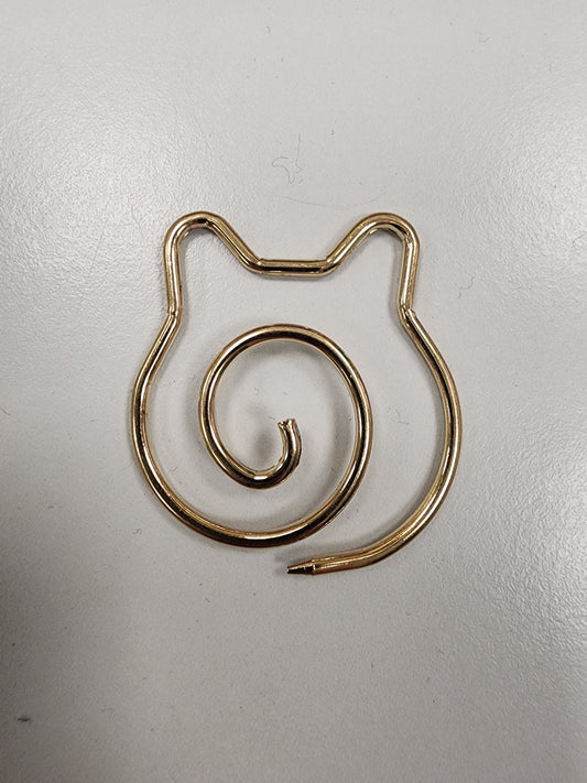 Cable Needle - Gold Cat