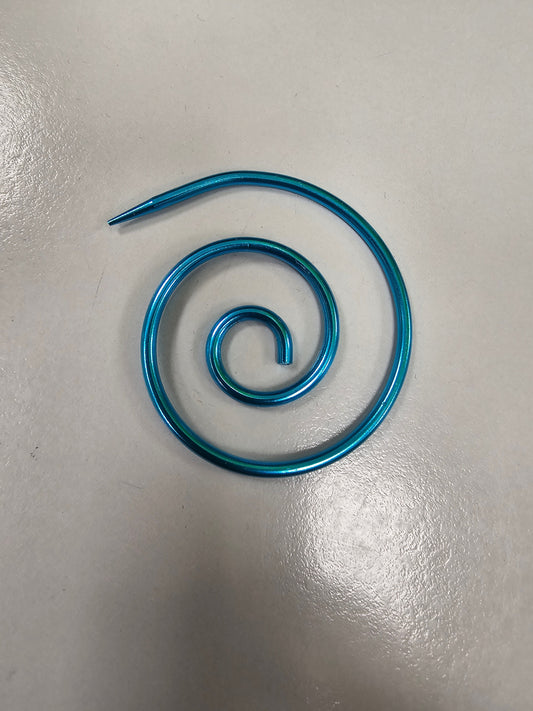 Cable Needle - Spiral - Blue