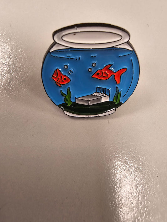 Enamel Pin - Goldfish Bowl